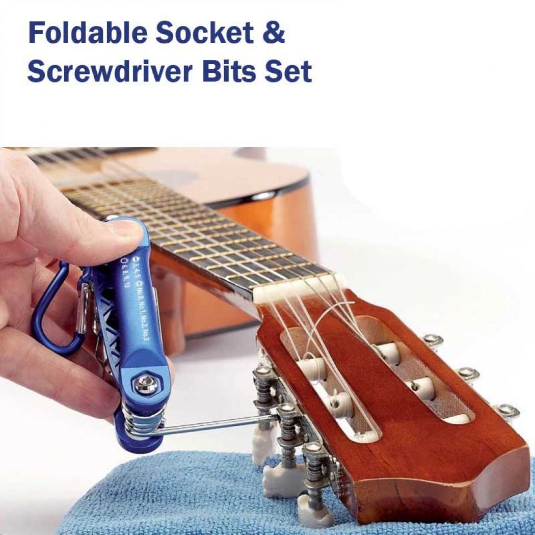 12in1 Foldable Socket And Screwdriver Bits Set